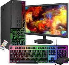 Dell Desktop PC with 22 in Monitor Intel i5 8GB RAM 512GB SSD Gaming W10 Pro
