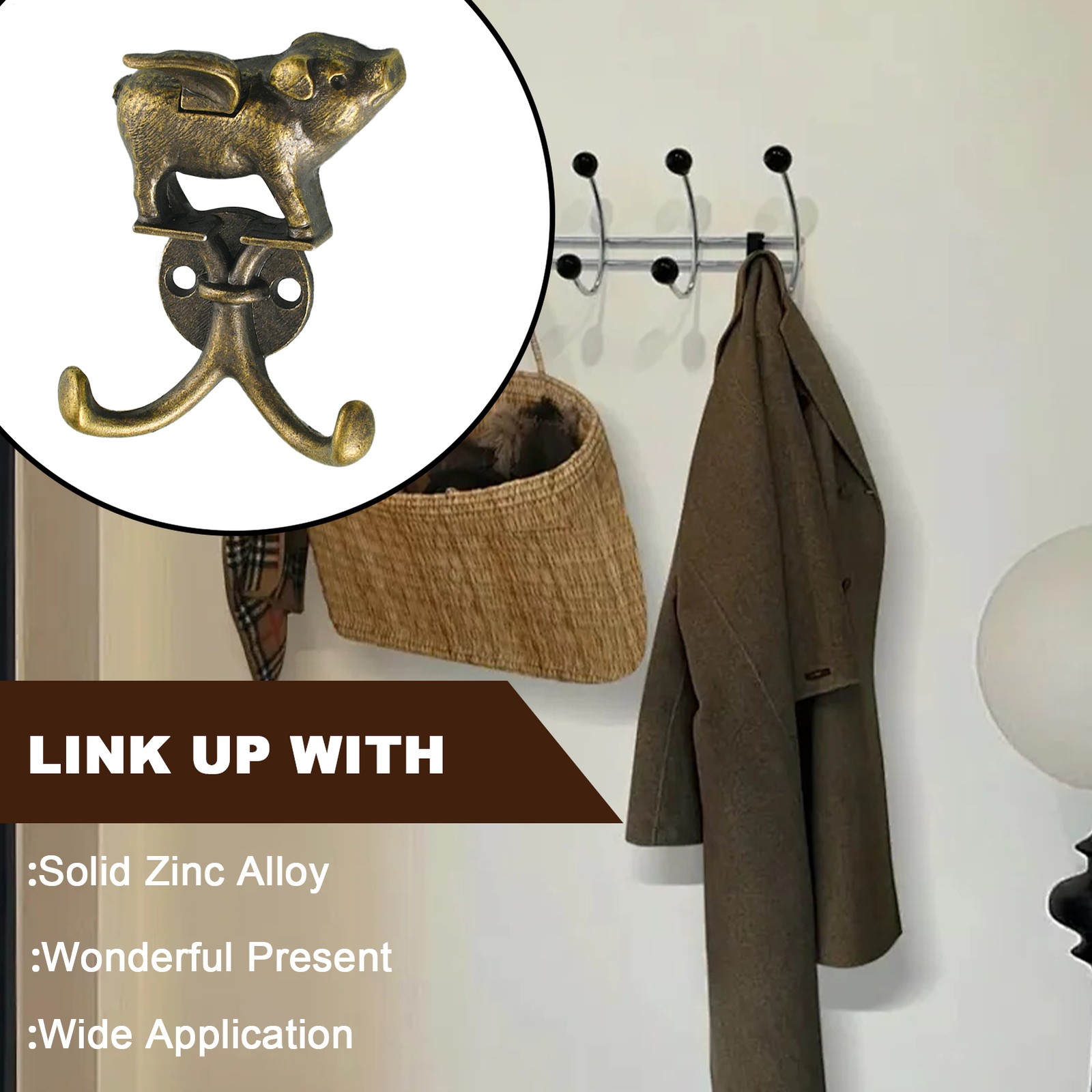 Vintage Wall Hooks Decorative Unique Animal Wall Hooks Heavy Duty