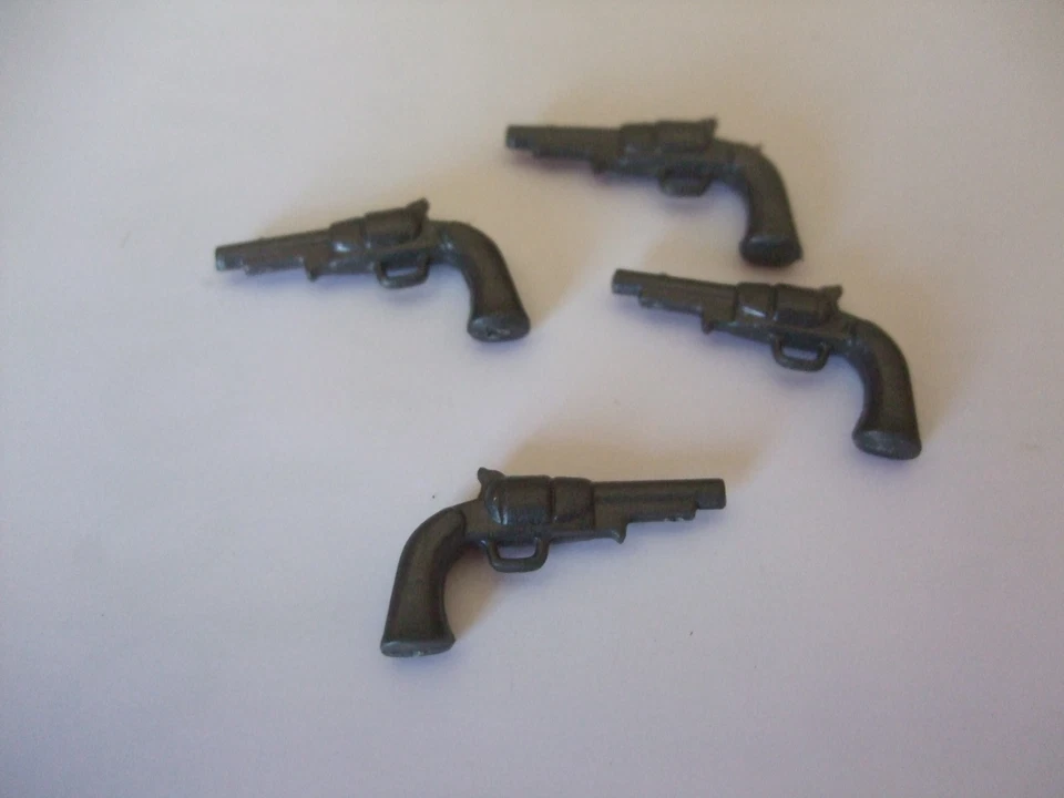 LOT PLAYMOBIL 4 PISTOLETS REVOLVER ARME COWBOY - Photo 1/1