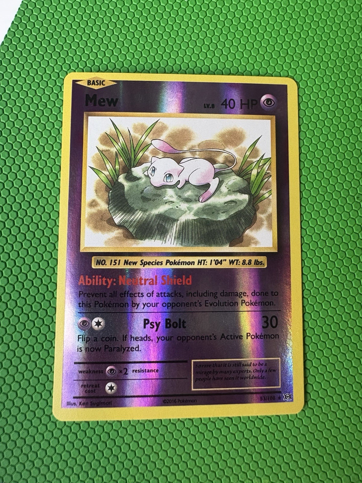 Pokemon Mew (53/108) XY Evolutions Ultra Rare Reverse Holo Pokemon Card MINT