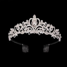 Wedding Headpiece for Bride Miss Rhinestone Birthday Crown  birthday Queen sash