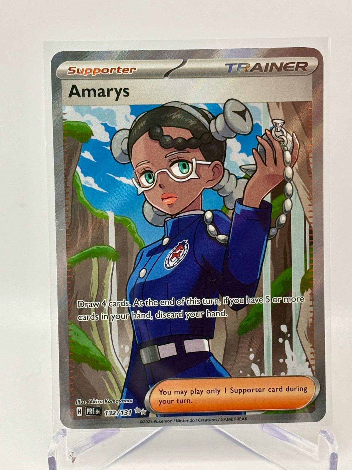 Pokemon TCG Prismatic Evolutions Amarys 132/131 Full Art Trainer NM