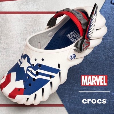 Crocs Echo Clogs Shoes Slides Mens Size  Captain America Comfort Slip On