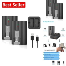 2-Pack 6040mAh Rechargeable Replacement Battery & Dual Charger for Ring Cameras