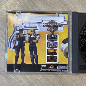 Virtua Cop SEGA Saturn Game & Official Blue Light Gun MK-80311 Tested & Working