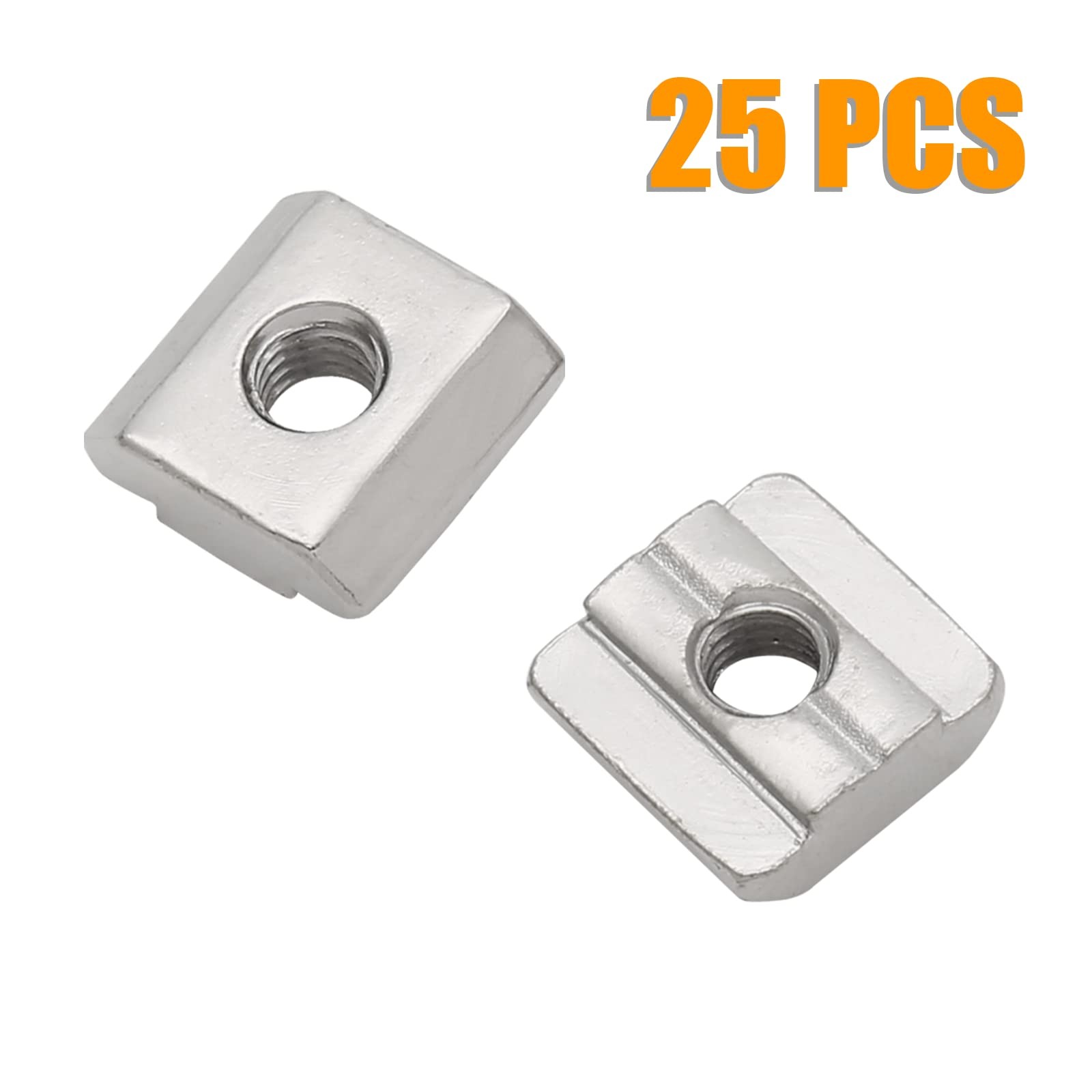 Qjaiune 25Pcs M6 Slide in T Nut 3030 Aluminum 25 Pack, 3030 Series 
