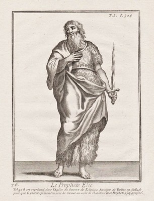 Elija Prophet Elijah costumes Tracht engraving Kupferstich gravure 1790
