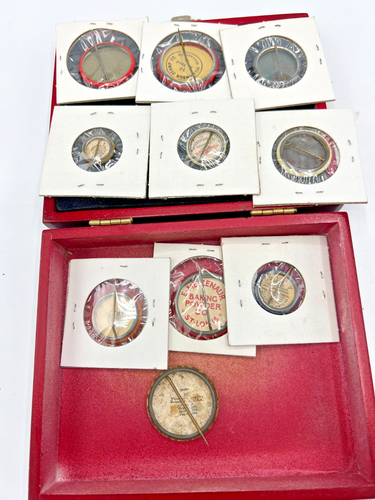 Lote de 10 piezas 1900-1950 Publicidad Pinback Botones Agrupación - Imagen 2 de 13