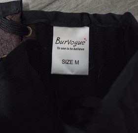 Burvogue Steampunk Underbust CORSET Waist Cincher Metal Clasps Women's Medium