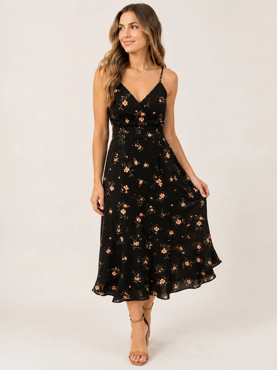 no boundaries black floral dress Juniors Dresses for Women for sale weather style. spandex In 2015, a photograph Size:8.5 US