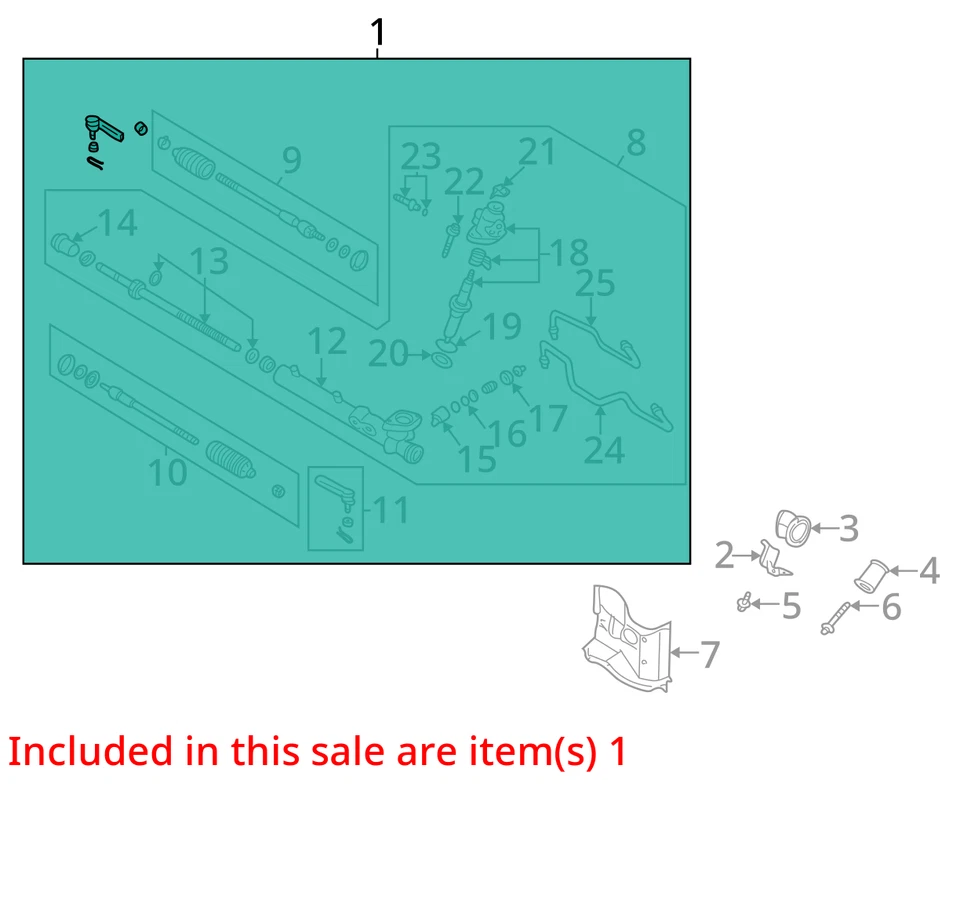 Nissan Máxima 2003 cremallera de dirección y piñón OEM 114 k millas - LKQ430553680 Foto 4 de 4