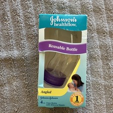 VTG Johnson  s Healthflow Baby Bottle Stage 1 0-6 Months Angled Reusable NIB