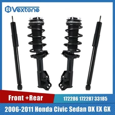 4X Front & Rear Complete Struts Shocks For 2006-2011 Honda Civic Sedan DX EX GX