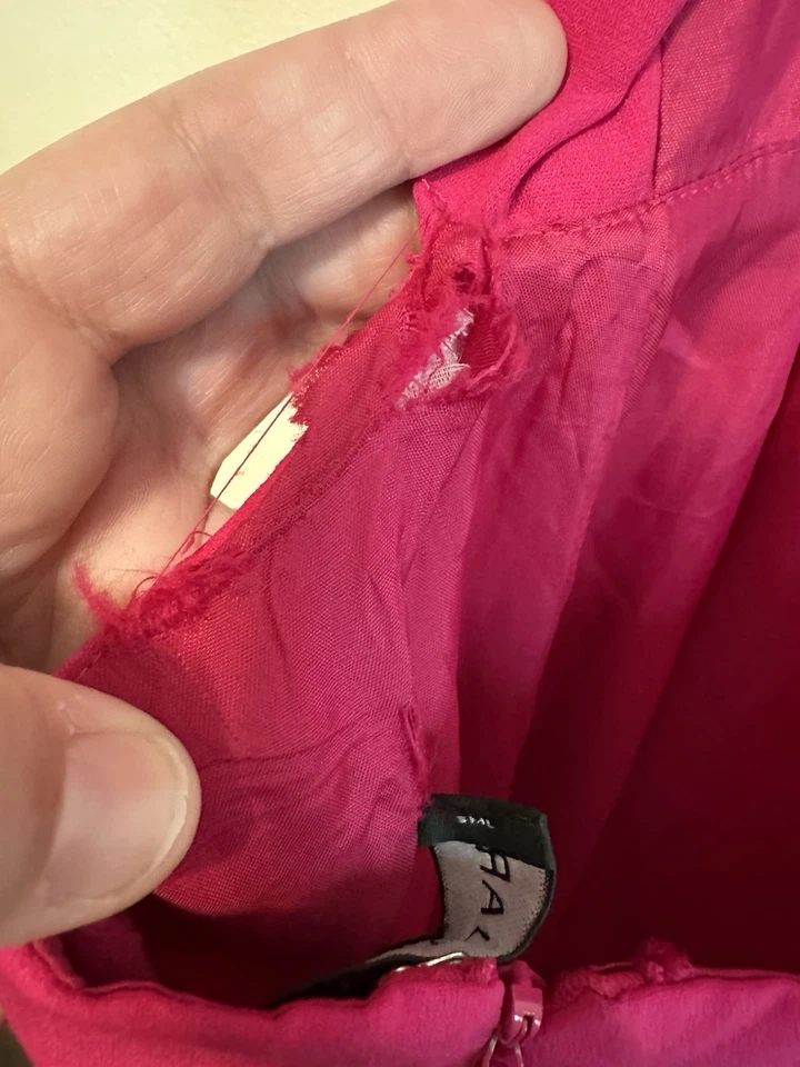 Maxi Vestido JILL Jill Stuart Plunge Profundo V Espalda Cruzada Recortado Rosa Chisme 0 Foto 3 de 4