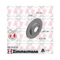 2X Zimmermann Bremsscheibe Coat Z Hinterachse 239Mm