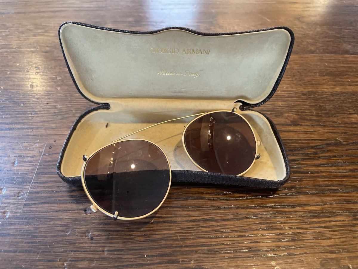 GIORGIO ARMANI サングラス ダブルブリッジ ヴィンテージ VINTAGE GIORGIO ARMANI CLIP ON SUNGLASSES MADE IN ITALY Size 138