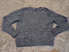 VTG Polo Ralph Lauren Sweater Men L Alpaca Hong Kong Ragg Wool Fisherman Jumper