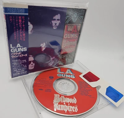 L.A. GUNS Hollywood Vampires Japan CD PHCR-1085 w/OBI Extratrack 3D Glasses 1991 - Image 1 of 4