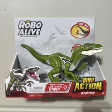 Robo Alive Dino Action Raptor Robotic Pet Dinosaur Toy by ZURU Green NEW