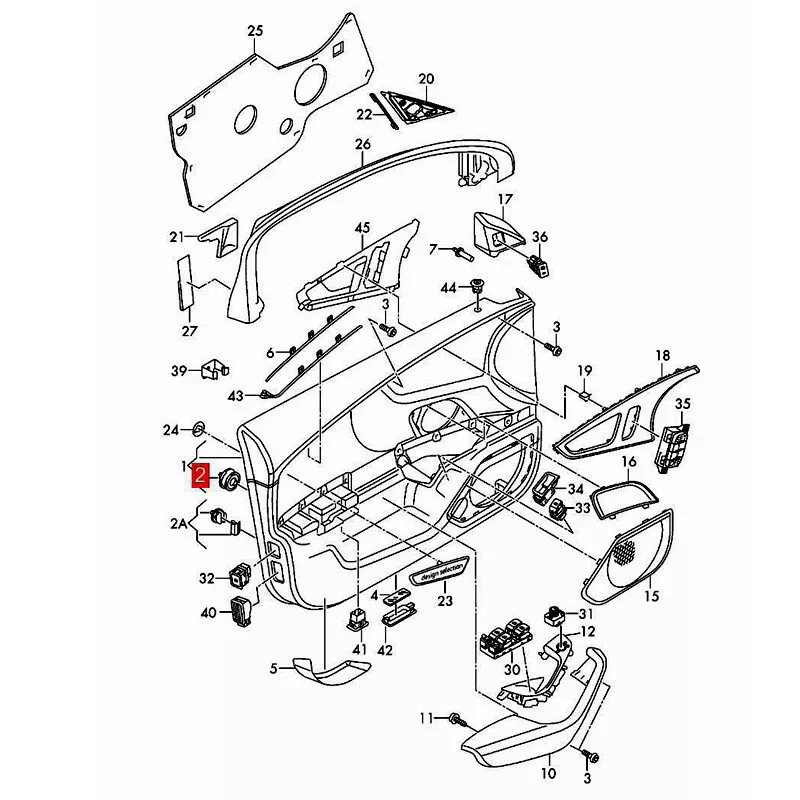 Clips de moldura de puerta con sellador 30 piezas 7L6-868-243 - se adapta a Porsche/Audi/VW Foto 3 de 4