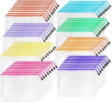 64pcs A4 Mesh Zipper Pouch Bags, Mesh Bags with Zipper Bulk, Organization