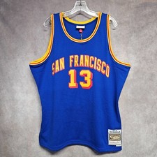 NWT Mitchell Ness 1963 San Francisco Warriors Wilt Chamberlain 13 Jersey XL $135