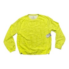 New DISNEY Sweatsuit Sets L Neon Yellow Mickey Mouse Print Long Sleeve Crew Neck