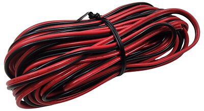 RoadPro RPCBH-25 Automotive 25 feet Red & Black Parallel Power Wire - 22 Gauge