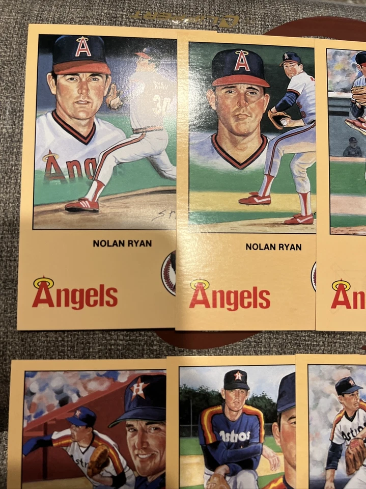 NOLAN RYAN 1990 Susan Rini Juego de 12 Tarjetas Postales Ángeles '90 Serie 2 MLB 🔥 A0618 Foto 2 de 4