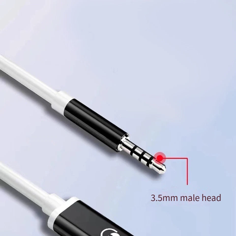 3.5mm Male to Type-c Female Headphone Converter Flat Lap Analog Round to W6U5 ∂ - Image 3 of 4