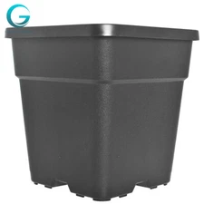 5 Gallon Plastic Square Design Garden Nursery Pots Flower Plant Pots 10 Pcs