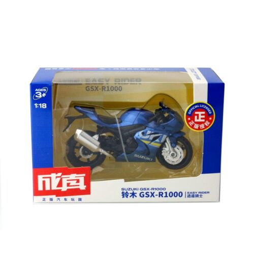 Suzuki GSX-R1000 1:18 Scale Diecast Motorcycle Model Motorbike Toys Gifts Blue - Picture 1 of 9