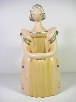 Vintage Ceramic yellow, tooth brush holder, pens, pencils, or other sundries