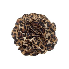 Dainty Fabric Leopard Rose Flower Large Brooch Lapel Pins Delicate Elegant Ha...
