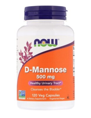 NOW FOODS D-MANNOSE 500 MG 120 VEGETARIAN CAPSULES