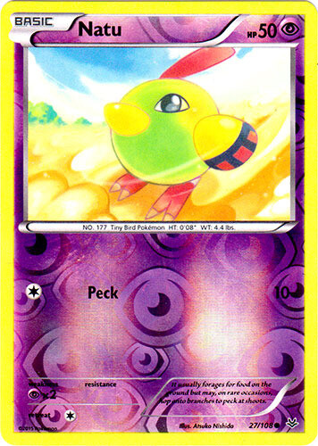 Natu - 27/108 - Common - Reverse Holo x1 - Lightly Played - XY Roaring Skies