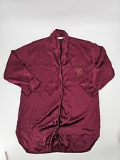 Victoria  s Secret Gold Label Vintage Burgundy Button Down Sleep Shirt Size Small