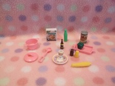 Barbie Doll Kitchen Cookware Cooking Food  Utensils 13 Accessory Set Mattel