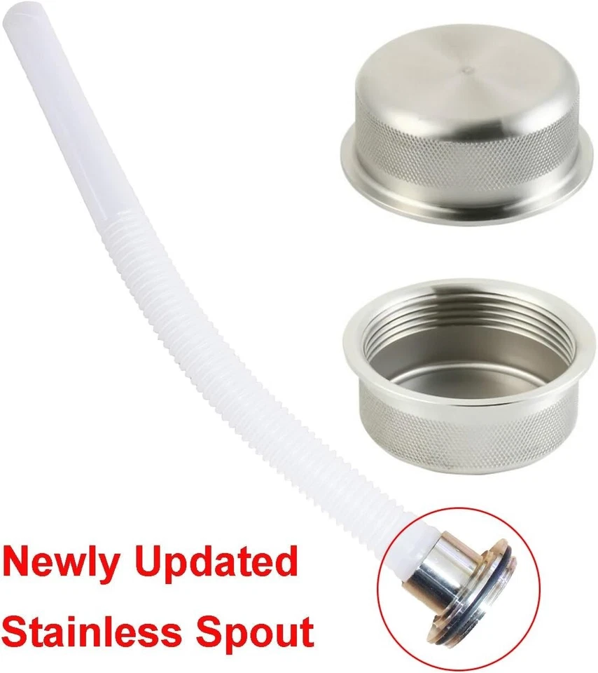 Stainless Steel Jerry Can 5 Gallon Water Can 20 L Portable - Image 4 of 4