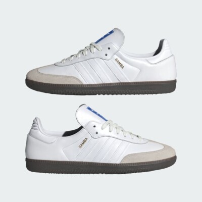 adidas Originals Samba OG IE3439 Cloud White / Cloud White / Gum Men's Auth