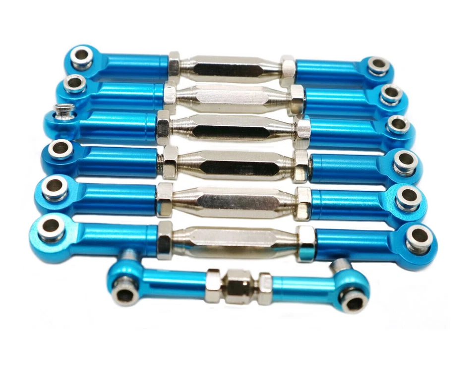 Aluminum metal Upgrade part Kit Fit For TRAXXAS SLASH 4x4 1/10 RC Car Truck Blue - Image 3 of 4