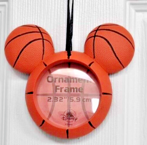 *New Disney Parks MICKEY Ears BASKETBALL Frame Christmas Ornament
