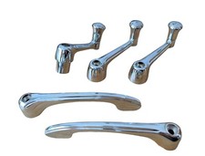 1939- 1946 Chevy Gmc Truck 5 Pcs Set Door Window Windshield Crank W Chrome Knob 1939- 1946 Chevy Gmc Truck 5 Pcs Set Door Window Windshield Crank W Chrome Knob