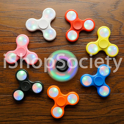 #ad #ad LED Tri Spinner Fidget Spinners EDC Figet Hand Desk Focus Toy ADHD USA Seller $6.99