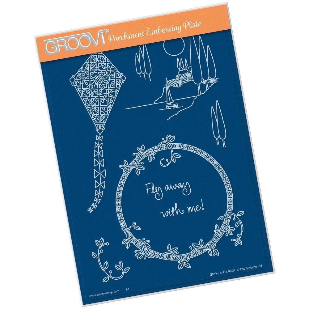Clarity Stamps Barbara's SHAC Kite Doodle A5 Groovi Plate
