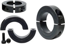Clamp Collar Double Split 10mm To 70mm Shaft Collar Black Phosphate