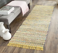 Safavieh Rag Rug YELLOW / MULTI 2'-3" X 7' Runner - RAR121H-27