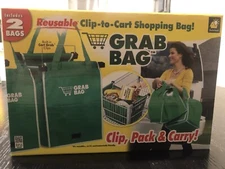 TeleBrands Grab Bag Reusable Shopping Bag Green Pack of 2 Instacart Doordash 
