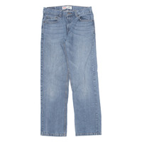 LEVI'S 505 Jeans Boys Blue Regular Straight Stone Wash W30 L30
