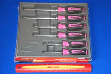 Snap-on NEW SHIPS FREE 6 Piece Combo Instinct Pink Soft Grip Screwdriver Set